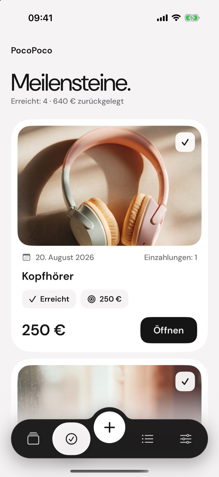 Meilensteine – Die Projekte, die du geschafft hast